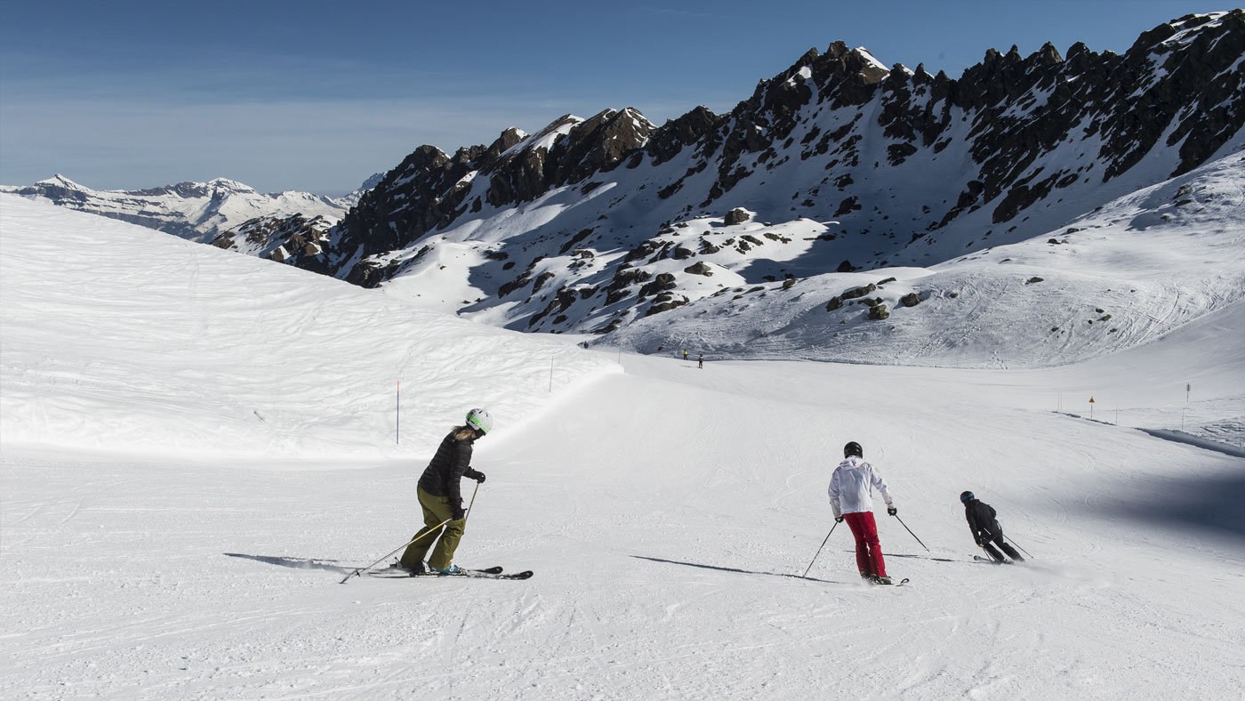 The skiing